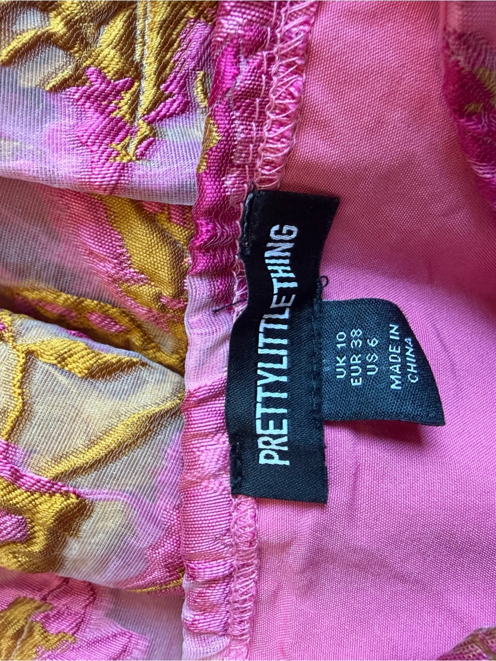 PrettyLittleThing Pink and Yellow Floral Dress - Picture 4 of 4